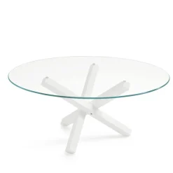 Sovet Italia Aikido Sovet® Table en verre design ronde* Table De Salle à Manger