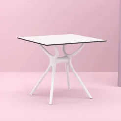 Air Table carrée petit espace en stratifié et polypropylène* Table De Cuisine|Table Pour Petit Espace