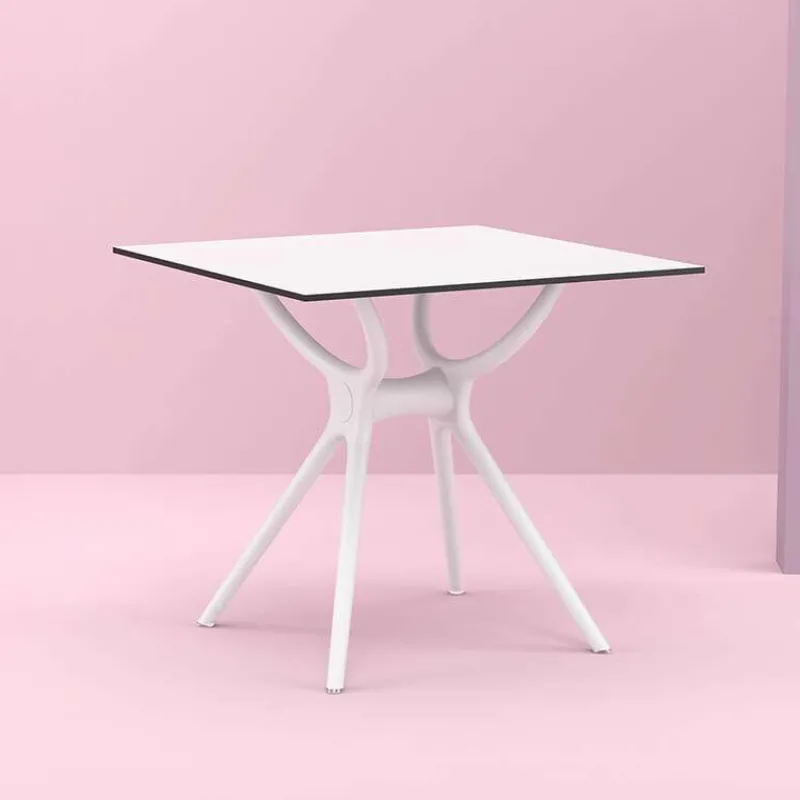 Air Table carrée petit espace en stratifié et polypropylène* Table De Cuisine|Table Pour Petit Espace