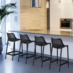 Air Tabouret moderne en polypropylène* Tabouret Snack (assise +/- 65 Cm)|Tabouret De Bar (assise +/- 80 Cm)