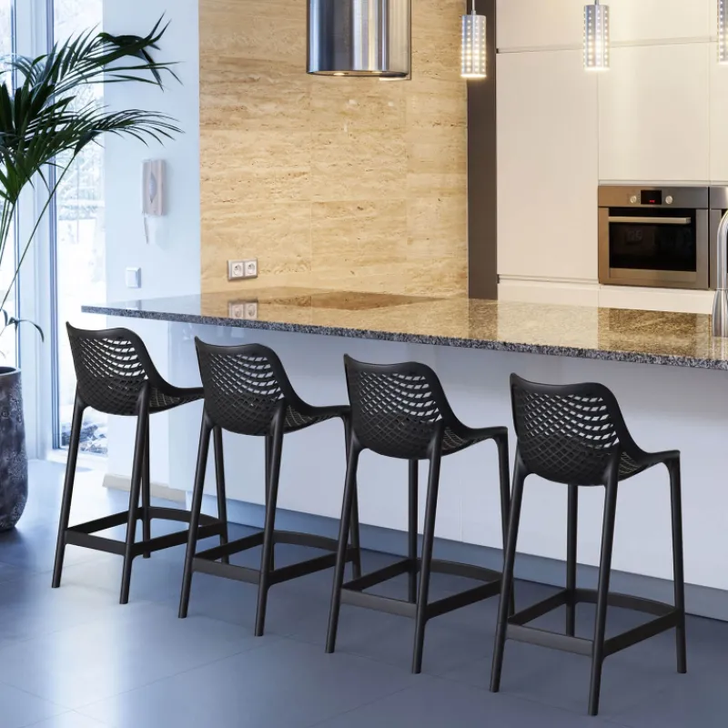 Air Tabouret moderne en polypropylène* Tabouret Snack (assise +/- 65 Cm)|Tabouret De Bar (assise +/- 80 Cm)