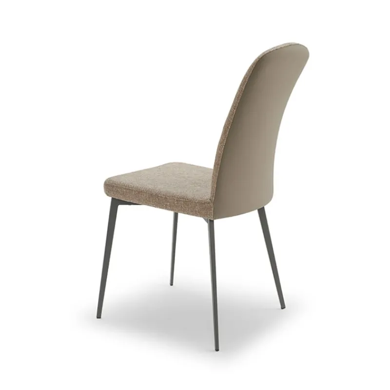 Europea Alba Chaise contemporaine bimatière avec pieds en métal* Chaise De Salle à Manger|Chaise Salon