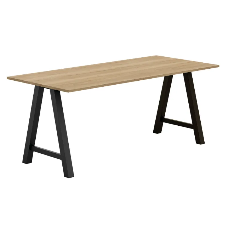 Perfecta Alegro Table snack rectangulaire en stratifié avec pieds en forme de tréteau* Table De Cuisine|Table De Salle à Manger