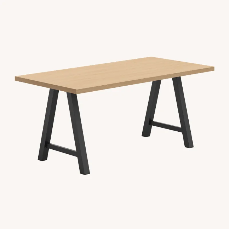 Perfecta Alegro Table snack rectangulaire en stratifié avec pieds en forme de tréteau* Table De Cuisine|Table De Salle à Manger