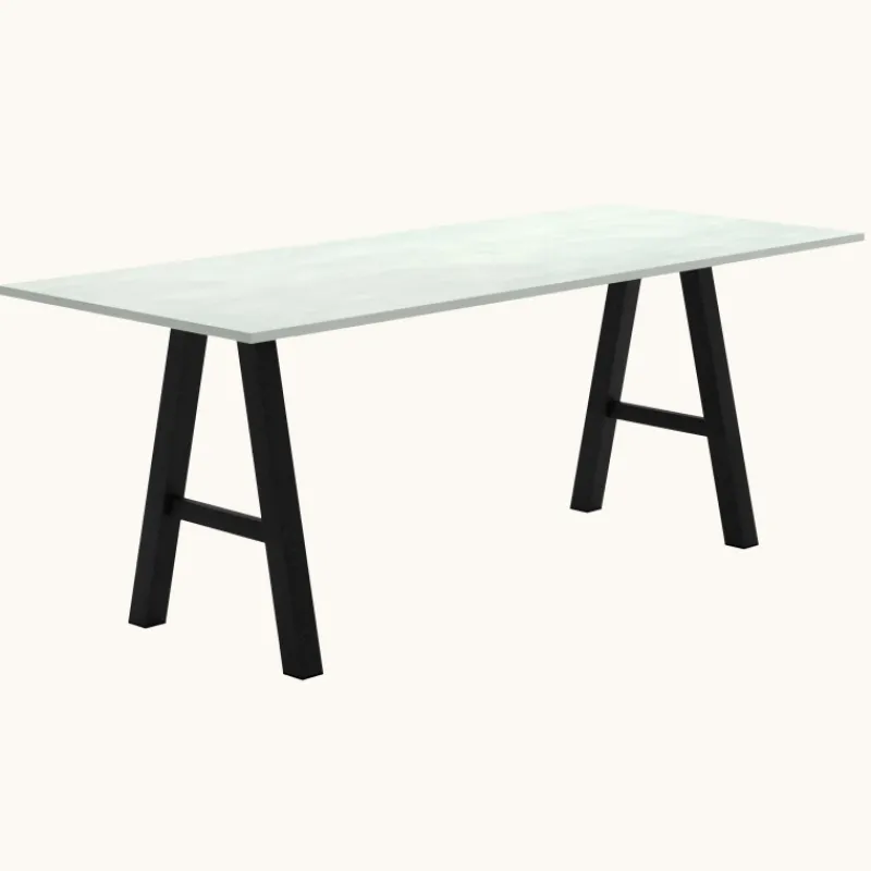 Perfecta Alegro XL Grande table snack rectangulaire avec pieds en forme de tréteau* Table De Salle à Manger