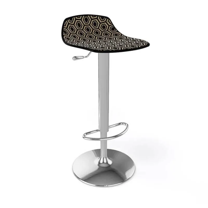 Alhambra 97A / 97AV Tabouret italien sans dossier réglable en hauteur avec assise à motifs* Tabouret Snack (assise +/- 65 Cm)|Tabouret De Bar (assise +/- 80 Cm)