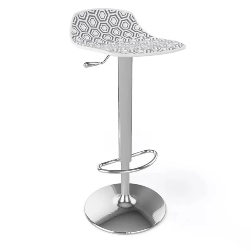Alhambra 97A / 97AV Tabouret italien sans dossier réglable en hauteur avec assise à motifs* Tabouret Snack (assise +/- 65 Cm)|Tabouret De Bar (assise +/- 80 Cm)