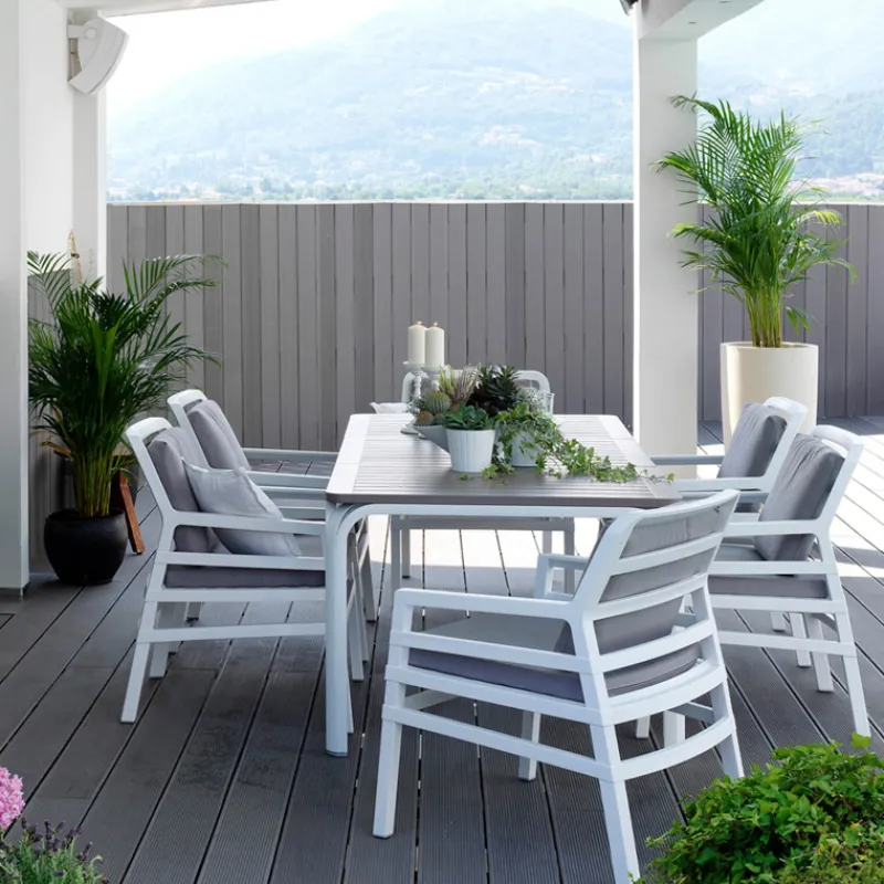 Alloro Table de jardin extensible en polypropylène et aluminium* Table De Jardin