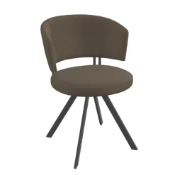 Perfecta Allure Chaise design confortable pivotante en simili avec pieds en métal* Chaise De Cuisine|Chaise De Salle à Manger