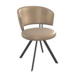 Perfecta Allure Chaise design confortable pivotante en simili avec pieds en métal* Chaise De Cuisine|Chaise De Salle à Manger