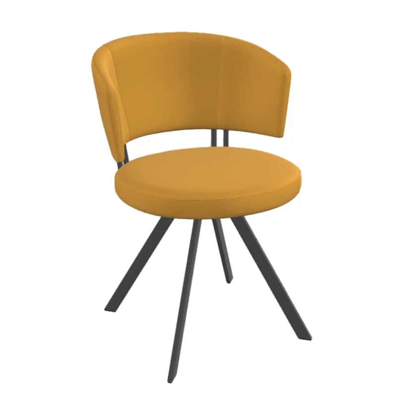 Perfecta Allure Chaise design confortable pivotante en simili avec pieds en métal* Chaise De Cuisine|Chaise De Salle à Manger