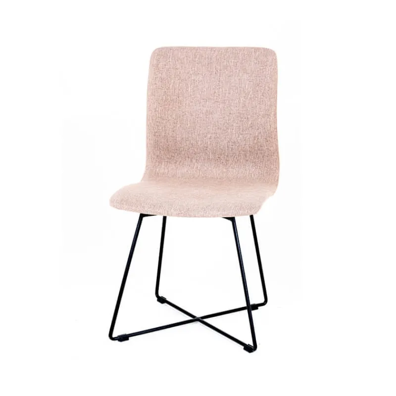 Sessio Amelie Chaise en tissu et pieds en métal croisés* Chaise De Salle à Manger|Chaise Salon