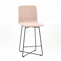 Sessio Amelie Tabouret snack en tissu et pieds métal croisé* Tabouret Snack (assise +/- 65 Cm)|Tabouret De Bar (assise +/- 80 Cm)