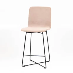 Sessio Amelie Tabouret snack en tissu et pieds métal croisé* Tabouret Snack (assise +/- 65 Cm)|Tabouret De Bar (assise +/- 80 Cm)