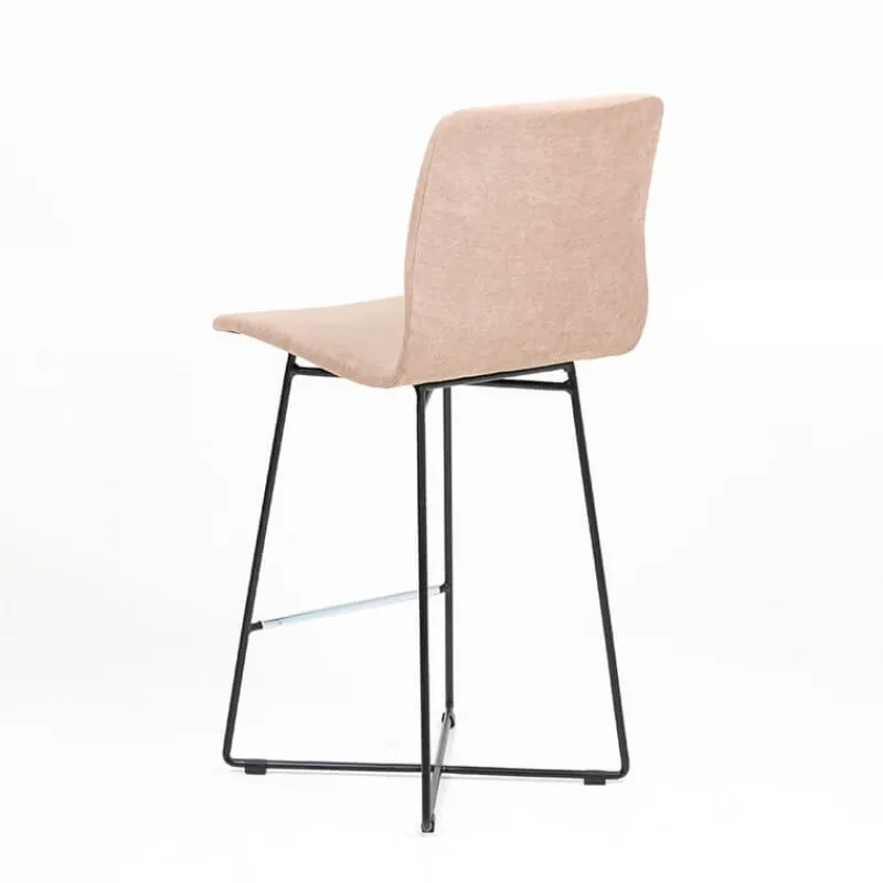 Sessio Amelie Tabouret snack en tissu et pieds métal croisé* Tabouret Snack (assise +/- 65 Cm)|Tabouret De Bar (assise +/- 80 Cm)