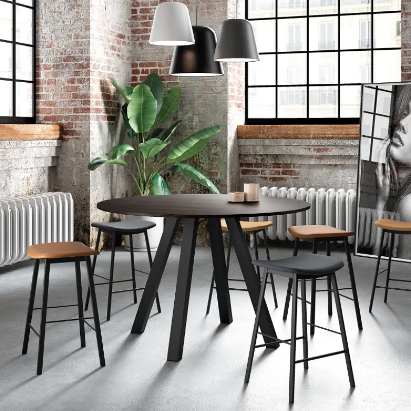 Perfecta Ami Tabouret snack en tissu sans dossier fabriqué en Belgique* Tabouret Snack (assise +/- 65 Cm)|Tabouret De Bar (assise +/- 80 Cm)