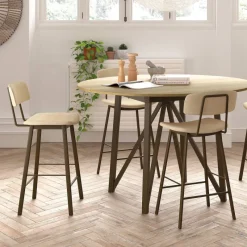 Perfecta Amica Tabouret snack moderne en simili* Tabouret Snack (assise +/- 65 Cm)|Tabouret De Bar (assise +/- 80 Cm)