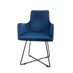 Sessio Anders Fauteuil de salle à manger en tissu et pieds métal* Chaise De Salle à Manger|Chaise Salon