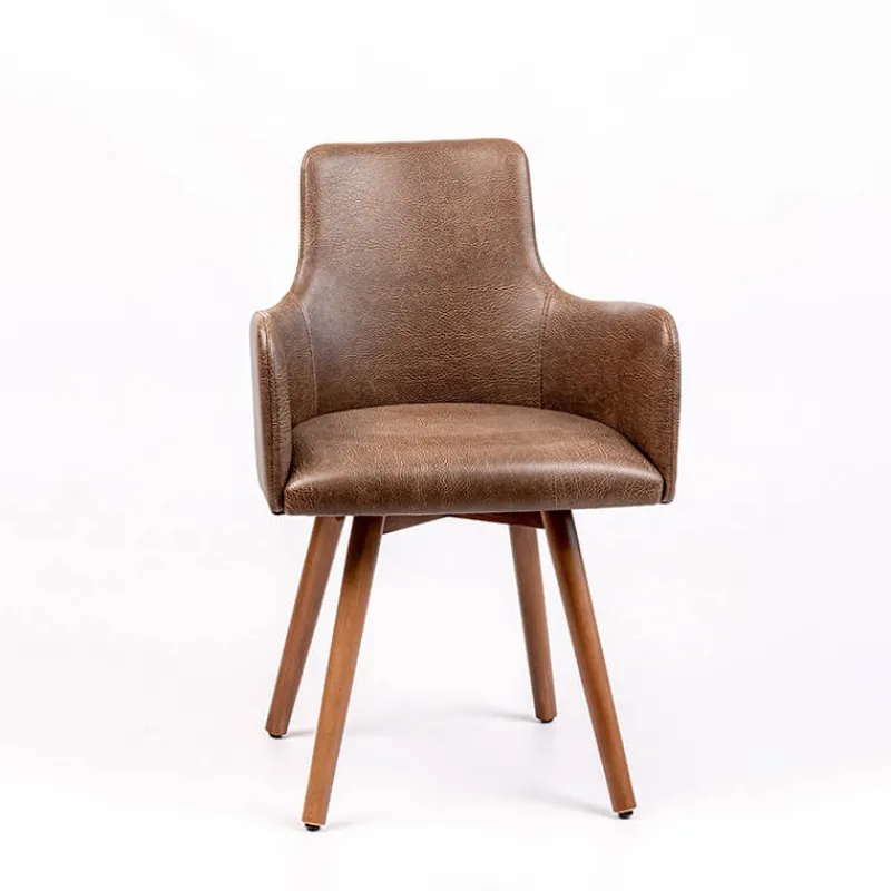 Sessio Anders Fauteuil rembourré avec pieds bois* Chaise De Cuisine|Chaise De Salle à Manger