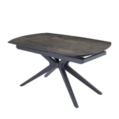 AngèleTable moderne extensible en céramique pieds métal* Table De Salle à Manger