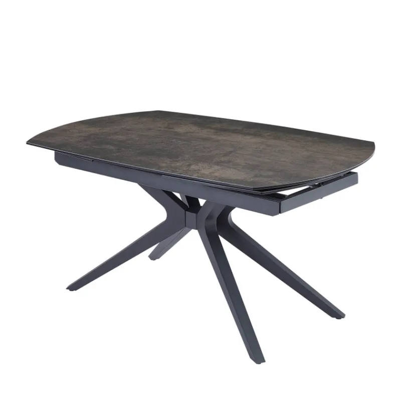 AngèleTable moderne extensible en céramique pieds métal* Table De Salle à Manger