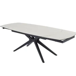 AngèleTable moderne extensible en céramique pieds métal* Table De Salle à Manger