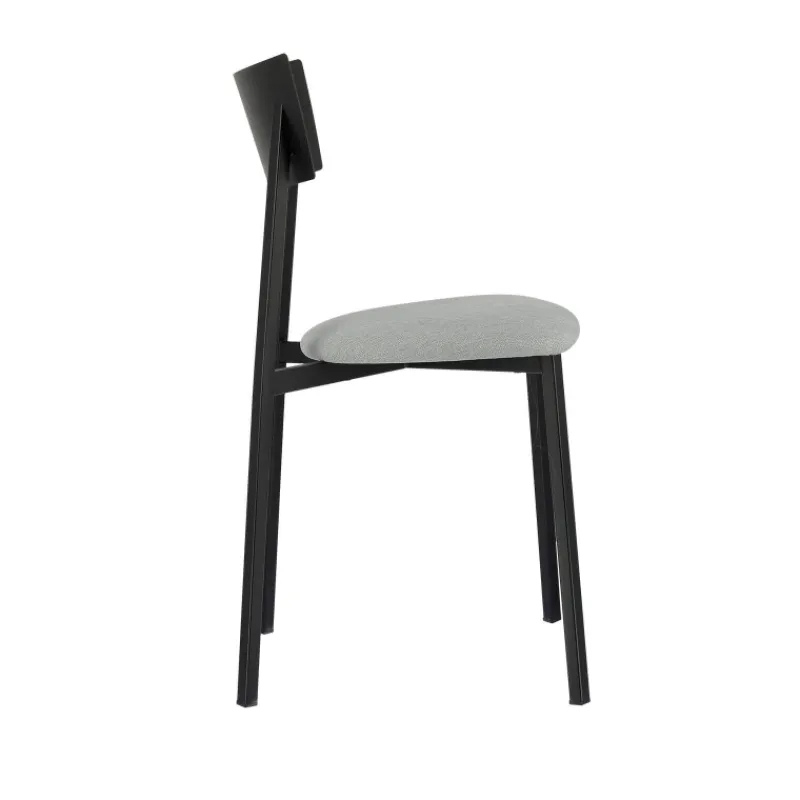 Carrier Anémone ® Chaise française avec assise en tissu rembourrée et dossier métal* Chaise De Salle à Manger
