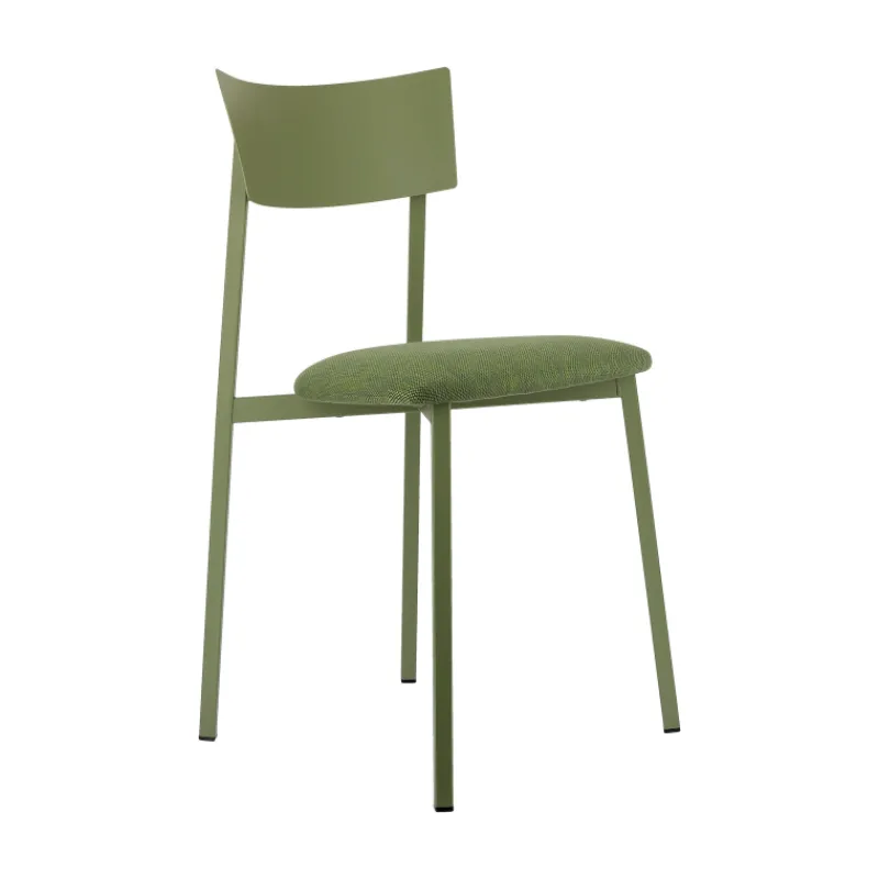 Carrier Anémone ® Chaise française avec assise en tissu rembourrée et dossier métal* Chaise De Salle à Manger