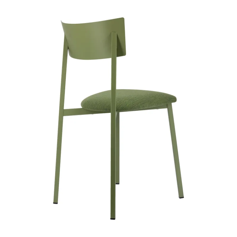 Carrier Anémone ® Chaise française avec assise en tissu rembourrée et dossier métal* Chaise De Salle à Manger