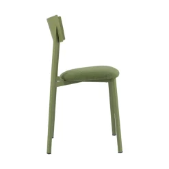 Carrier Anémone ® Chaise française avec assise en tissu rembourrée et dossier métal* Chaise De Salle à Manger