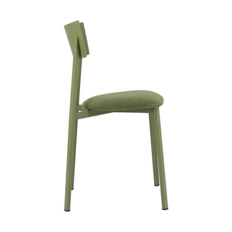 Carrier Anémone ® Chaise française avec assise en tissu rembourrée et dossier métal* Chaise De Salle à Manger