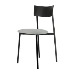 Carrier Anémone ® Chaise française avec assise en tissu rembourrée et dossier métal* Chaise De Salle à Manger