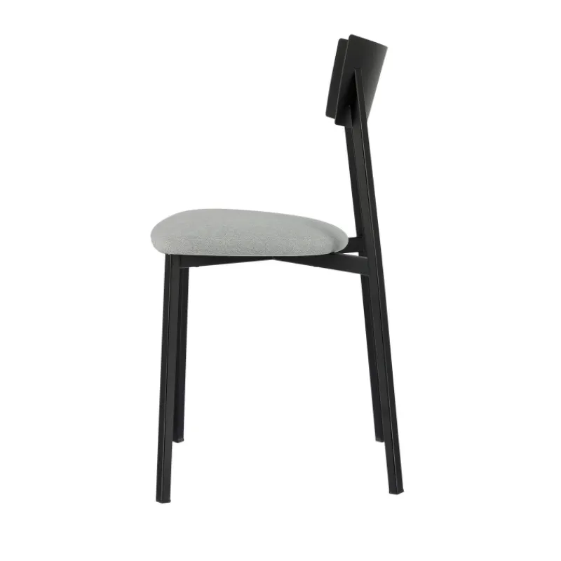 Carrier Anémone ® Chaise française avec assise en tissu rembourrée et dossier métal* Chaise De Salle à Manger