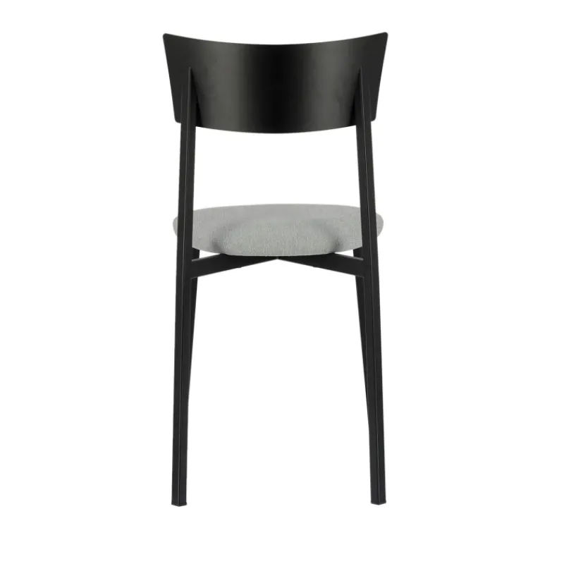 Carrier Anémone ® Chaise française avec assise en tissu rembourrée et dossier métal* Chaise De Salle à Manger