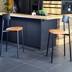 Carrier Anémone ® Tabouret de bar en métal made in France assise rembourrée* Tabouret De Bar (assise +/- 80 Cm)