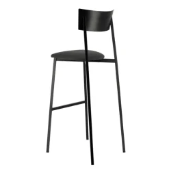Carrier Anémone ® Tabouret de bar français avec assise en tissu rembourrée et dossier métal* Tabouret De Bar (assise +/- 80 Cm)