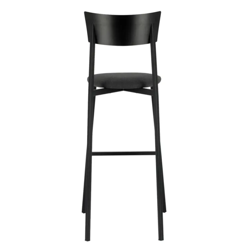 Carrier Anémone ® Tabouret de bar français avec assise en tissu rembourrée et dossier métal* Tabouret De Bar (assise +/- 80 Cm)