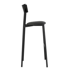Carrier Anémone ® Tabouret de bar français avec assise en tissu rembourrée et dossier métal* Tabouret De Bar (assise +/- 80 Cm)