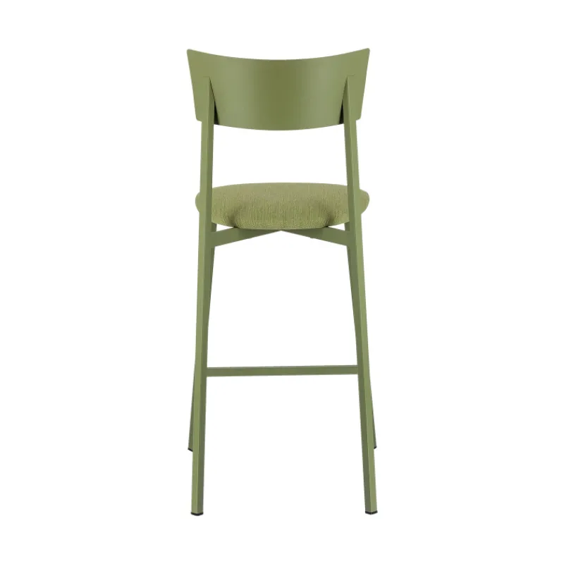 Carrier Anémone ® Tabouret snack français avec assise en tissu rembourrée et dossier métal* Tabouret Snack (assise +/- 65 Cm)|Tabouret De Bar (assise +/- 80 Cm)