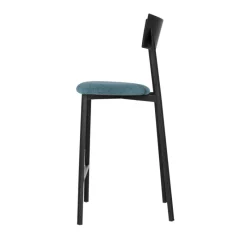 Carrier Anémone ® Tabouret snack français avec assise en tissu rembourrée et dossier métal* Tabouret Snack (assise +/- 65 Cm)|Tabouret De Bar (assise +/- 80 Cm)