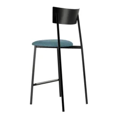 Carrier Anémone ® Tabouret snack français avec assise en tissu rembourrée et dossier métal* Tabouret Snack (assise +/- 65 Cm)|Tabouret De Bar (assise +/- 80 Cm)
