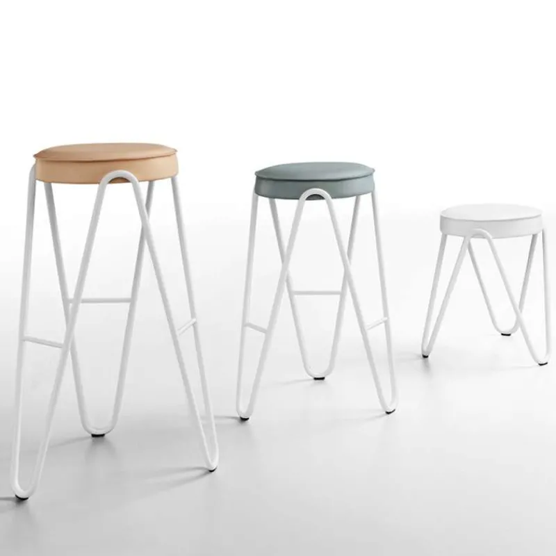 Midj Apelle Jump ® Tabouret snack design sans dossier pieds géométriques* Tabouret Snack (assise +/- 65 Cm)|Tabouret De Bar (assise +/- 80 Cm)