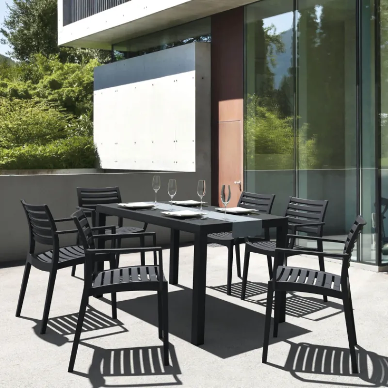 Ares Table de terrasse rectangulaire en résine* Table De Jardin