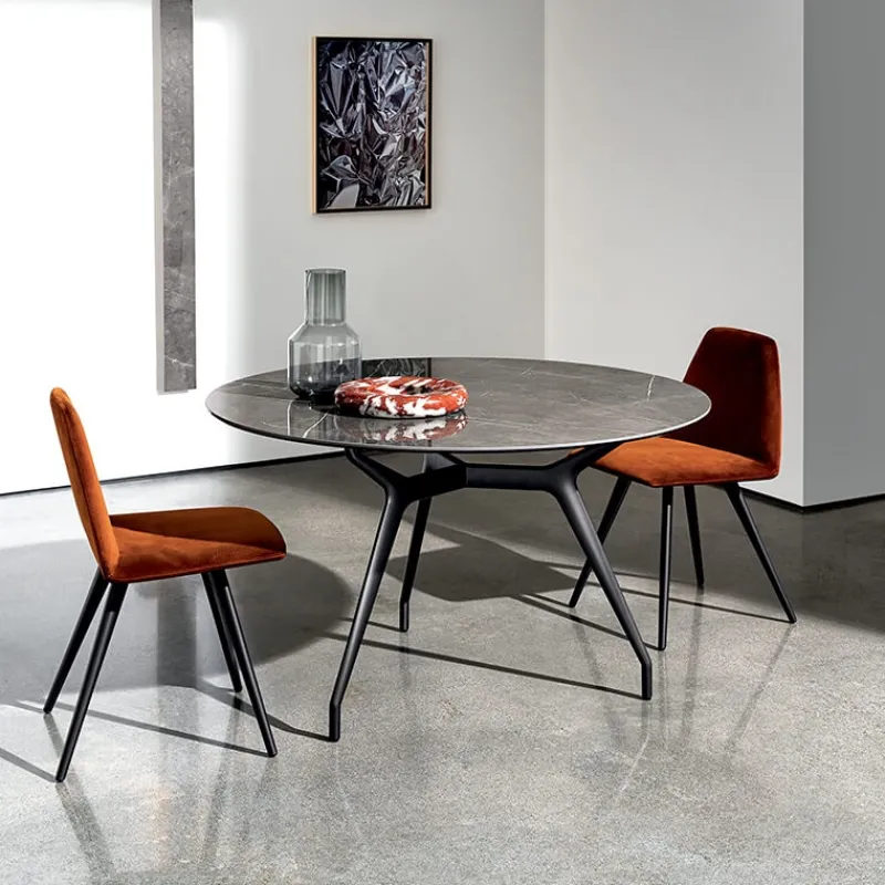 Sovet Italia Arkos Sovet® Table design italienne ronde en céramique* Table De Salle à Manger