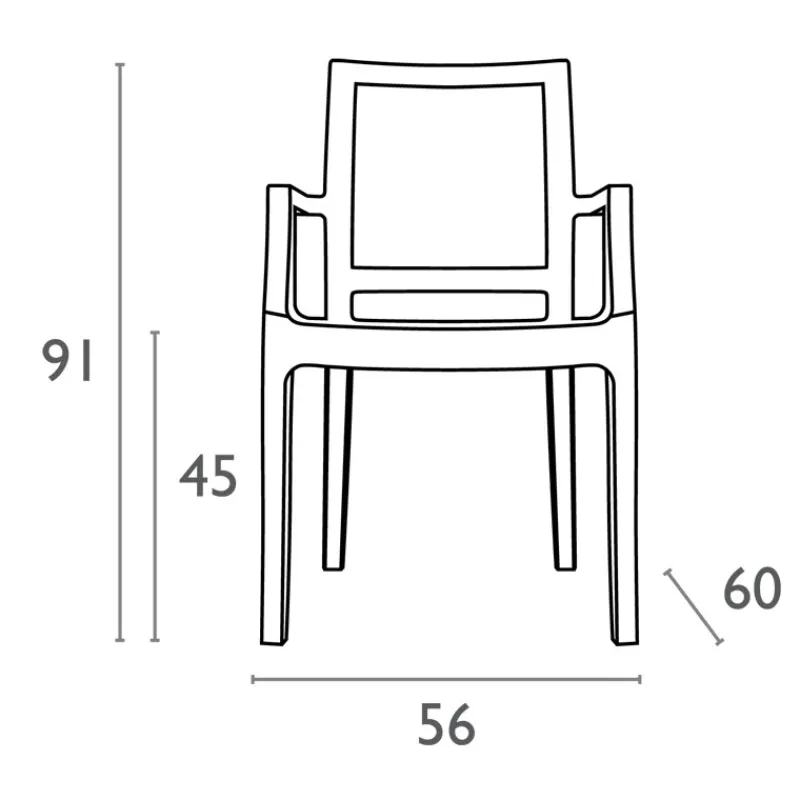 Arthur Fauteuil moderne en polycarbonate* Chaise De Cuisine|Chaise De Salle à Manger