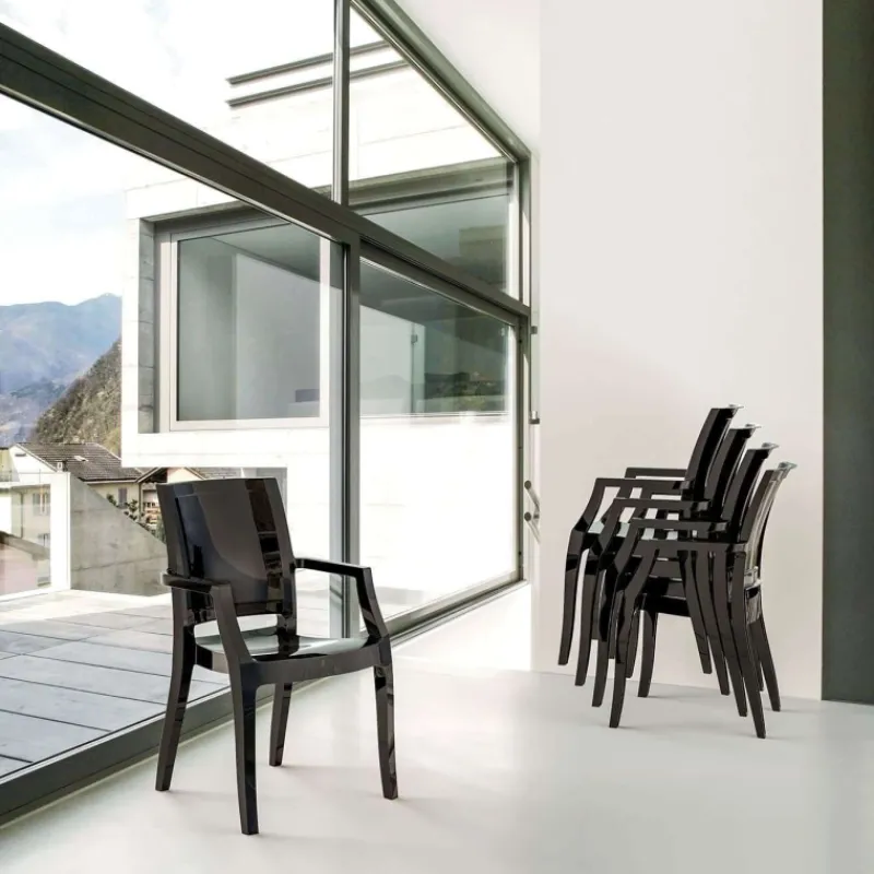 Arthur Fauteuil moderne en polycarbonate* Chaise De Cuisine|Chaise De Salle à Manger