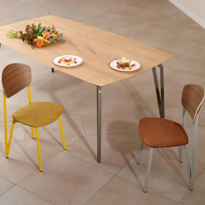 Carrier Artémis ® Chaise design française assise en tissu, dossier bois et pieds en métal* Chaise De Salle à Manger|Chaise Salon