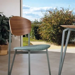 Carrier Artémis ® Chaise design française assise en tissu, dossier bois et pieds en métal* Chaise De Salle à Manger|Chaise Salon