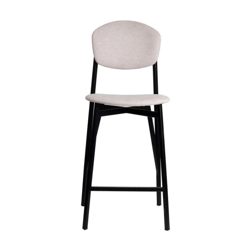 Carrier Artémis ® Tabouret snack design français assise et dossier en tissu dos en bois et pieds en métal* Tabouret Snack (assise +/- 65 Cm)|Tabouret De Bar (assise +/- 80 Cm)