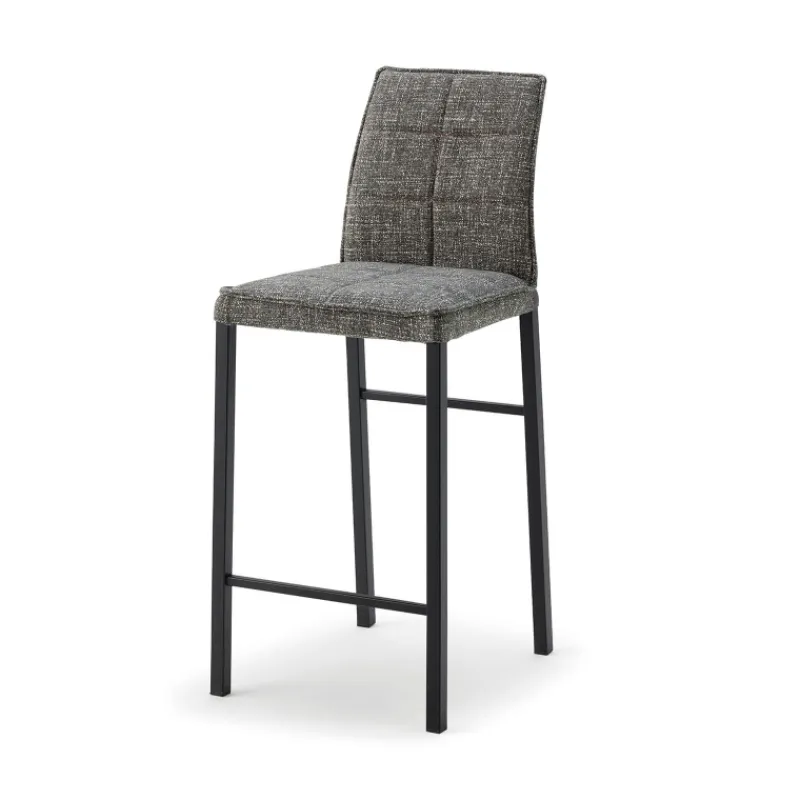 Europea Atlanta Tabouret snack italien en tissu avec pieds en métal* Tabouret Snack (assise +/- 65 Cm)|Tabouret De Bar (assise +/- 80 Cm)